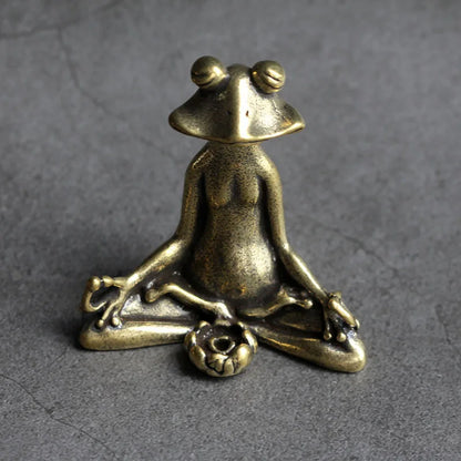 Sitting Zen Frog Statue