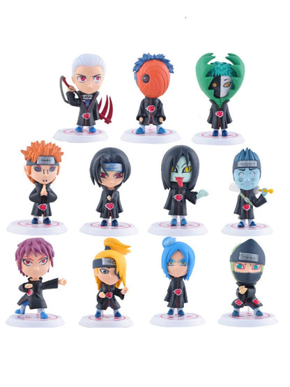 BANDAI 11 Pcs/Set Naruto Shippuden Anime  Figure