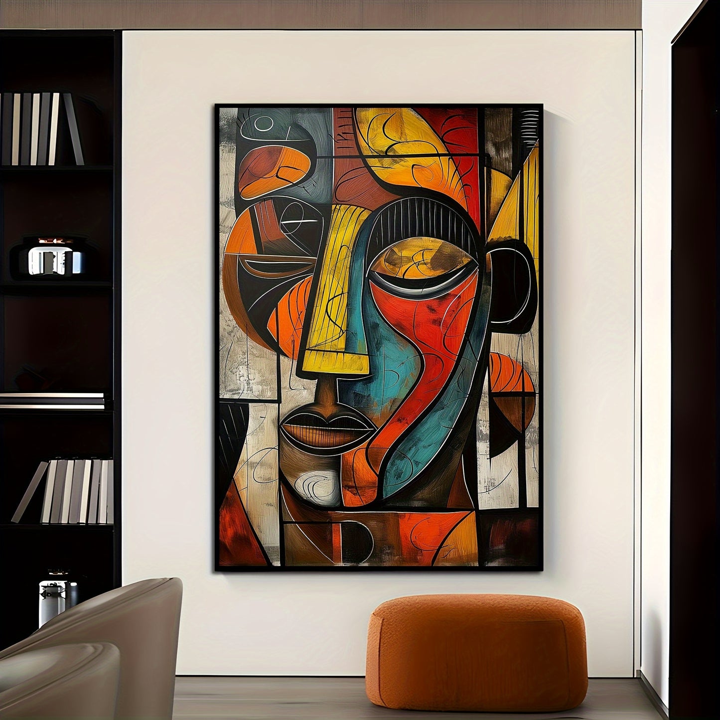 Modern Abstract African Art Canvas Print - Frameless Canvas Wall Decor for Living Room, Bedroom, Home Office & Dorm